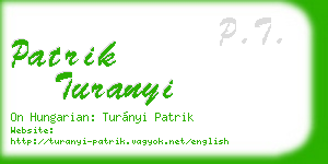 patrik turanyi business card