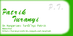 patrik turanyi business card